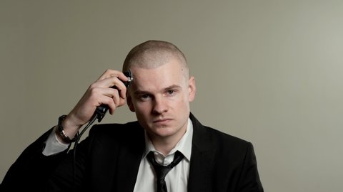 Handsome Blond Man Short Hair Stock Video Footage 4k And Hd