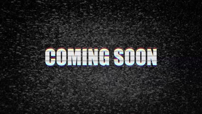 Coming Soon Title On Tv Noise Background, 1920x1080, 108p, Full Hd