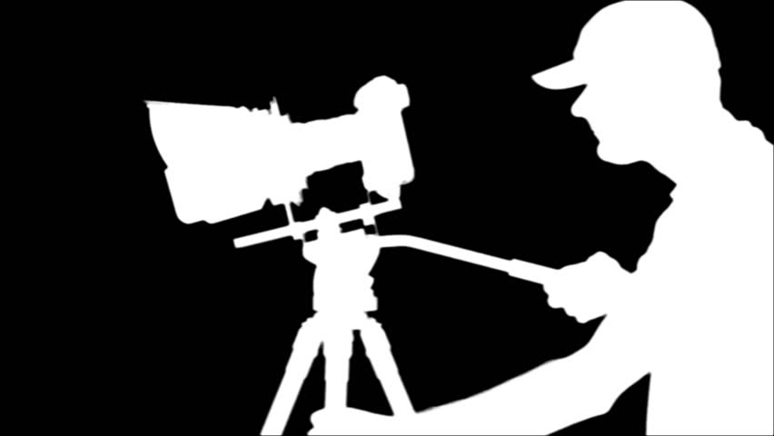 Silhouette of a Cameraman Recording Stock Footage Video (100% Royalty ...