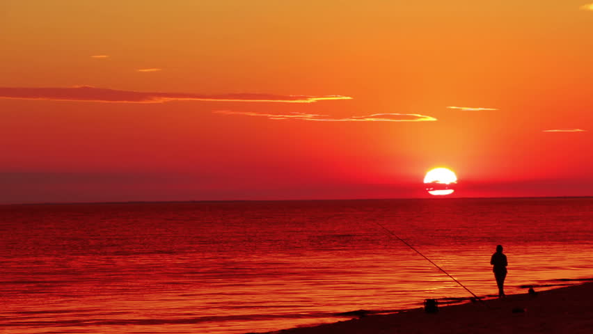 Sunset Over The Sea Silhouette Stock Footage Video 100 Royalty Browse Video Categories