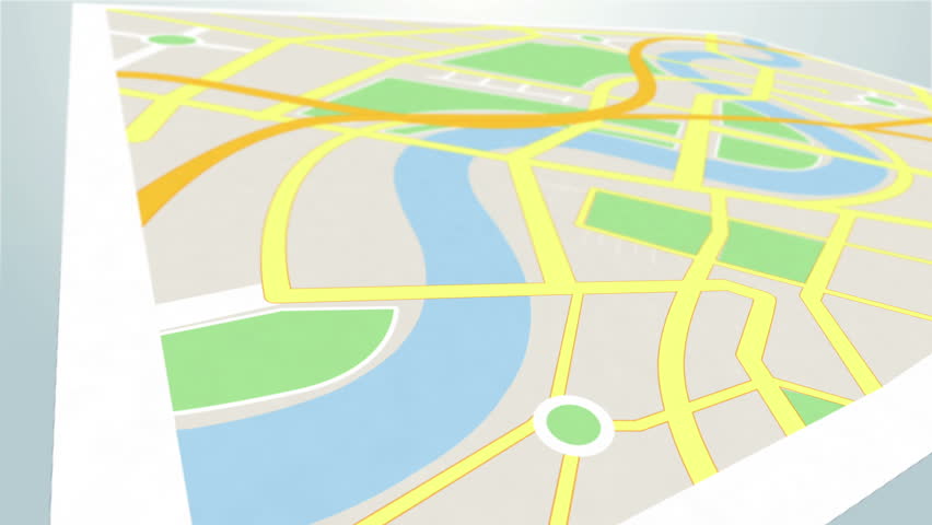 City Map Gps Navigation Seamless Loop Animation Stock Footage Video