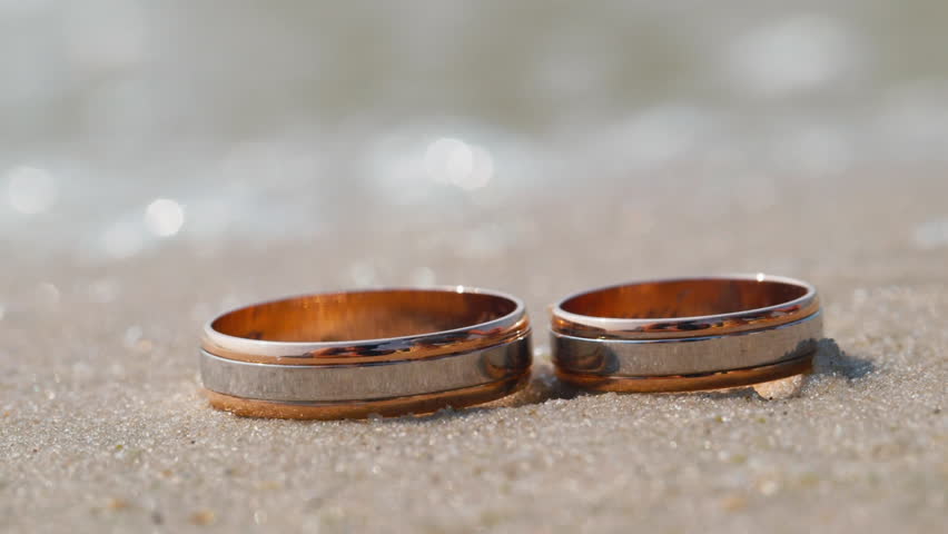 Wedding Rings Lying On The Stock Footage Video 100 Royalty Free