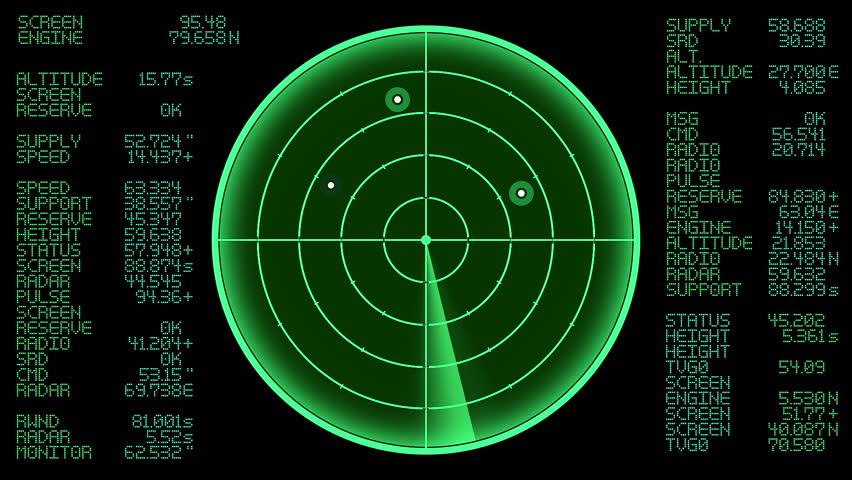 Airport Air Traffic Control Radar. Screen. Monitor. Flight Control