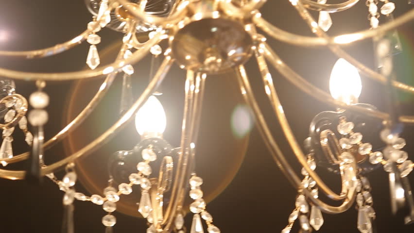 Chandelier Swinging From Shaking Buildings High Sd Shot Beautiful Chandelier In The Restaurant Hd Stock Clip