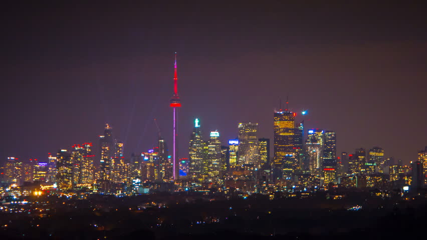 TORONTO - 4K Time Lapse Of The Toronto Cityscape In Canada ...