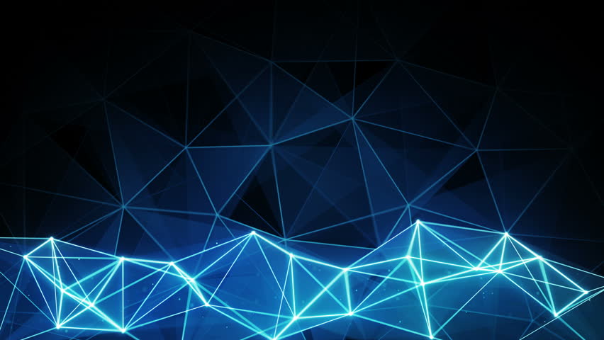 Glowing Blue Polygon Background. Computer Generated ...