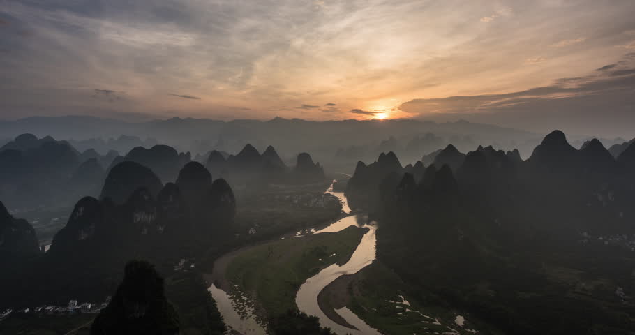 China's Most Beautiful Scenery , The Landscape Of Guilin , Time Lapse ...