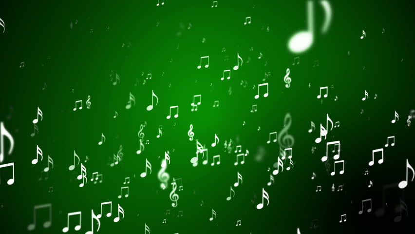 Musical Notes Flying/rotating Around In 3D Space. Stock Footage Video ...
