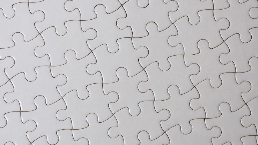 Jigsaw Puzzle. Puzzle Piece Background. Slowly Turn Background. Stock