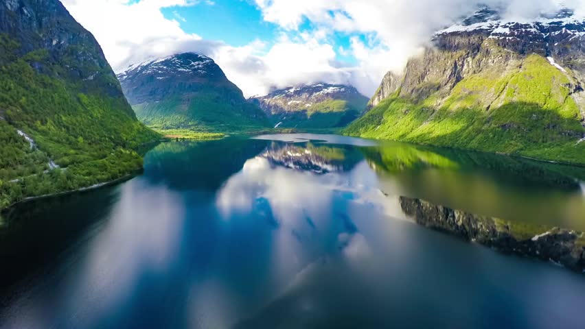 Aerial Footage From Beautiful  Nature  Norway Shot In 4K  