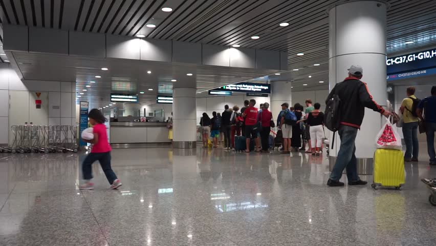 KUALA LUMPUR, MALAYSIA JANUARY 2016. Travelers At Kuala Lumpur