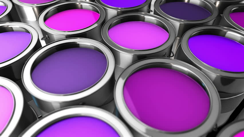 Animation Of Moving Colorful Paint In Chrome Bucket Animation Of Moving Colorful Paint In Chrome Bucket Seamless Loop