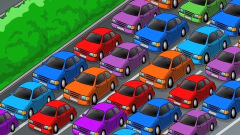 Cars Moving Slowly Traffic Jam On Stock Footage Video (100% Royalty-free)  14346493 | Shutterstock