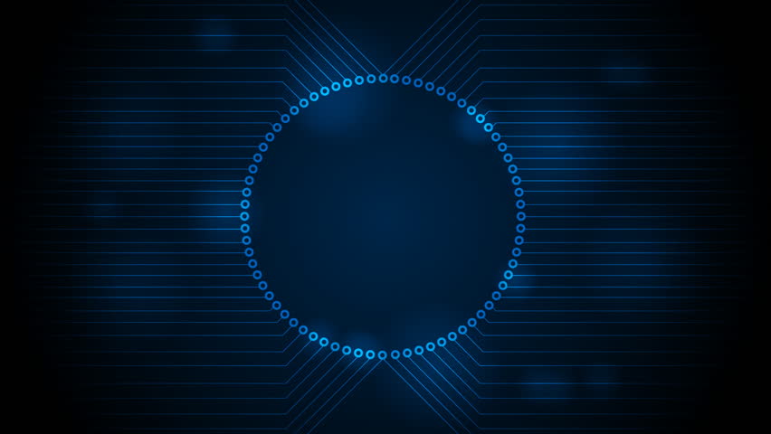 Stockvideo Von Dark Blue Tech Circuit Board Technology