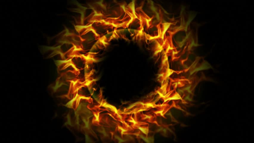 Stock Video Clip of Fiery Ring, Flames Background, with Alpha Channel ...