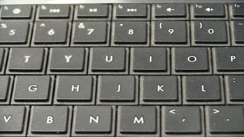 Closeup Shot Of Laptop Keyboard Stock Footage Video 100 Royalty