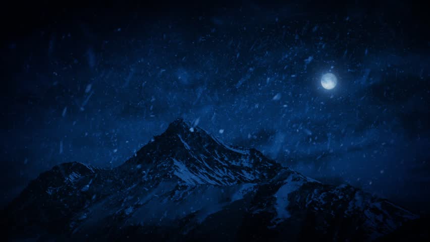 Snow Falling On Mountains At Stock Footage Video 100 Royalty Free