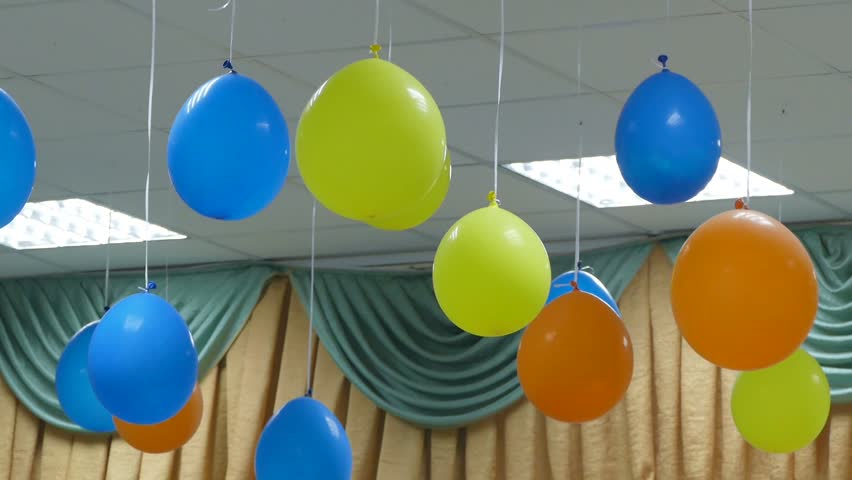 Hanging Balloons From Ceiling Celebration Stock Footage Video 100 Royalty Free 17667013 Shutterstock