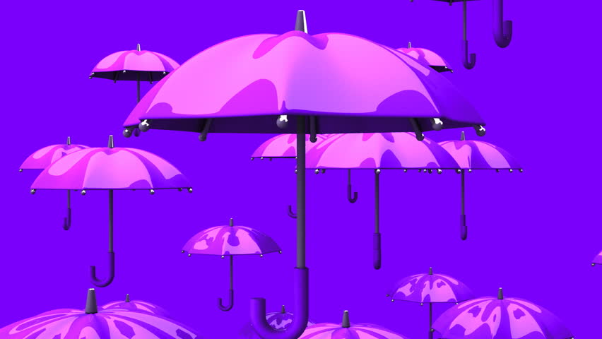 Rising Purple Umbrellas On Stock Footage Video 100 Rising Purple Umbrellas On Background Cg Render Animation