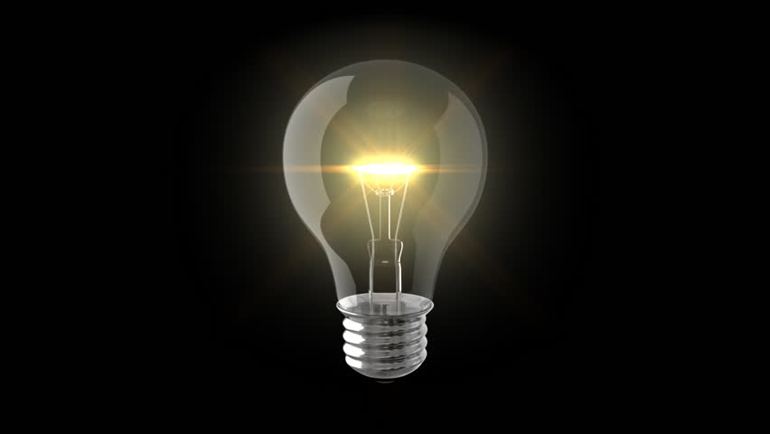 Energy Of Thought. Light Bulb With Brain Inside Stock Footage Video ...