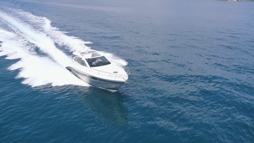 Luxury Motor Boat Aerial View Stock Footage Video 100 Royalty Luxury Motor Boat Aerial View Rio Yachts Best Italian Yacht