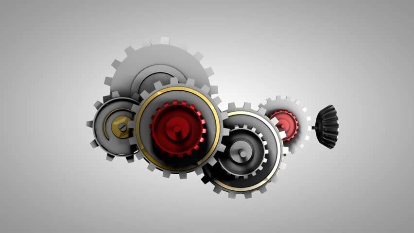 Gears Work Concept Animation. Stock Footage Video (100% ...