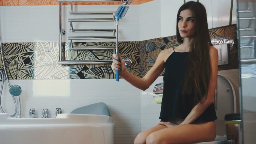 Toilet Room Girl In The Toilet Stock Footage Video 10021091  Shutterstock-6787