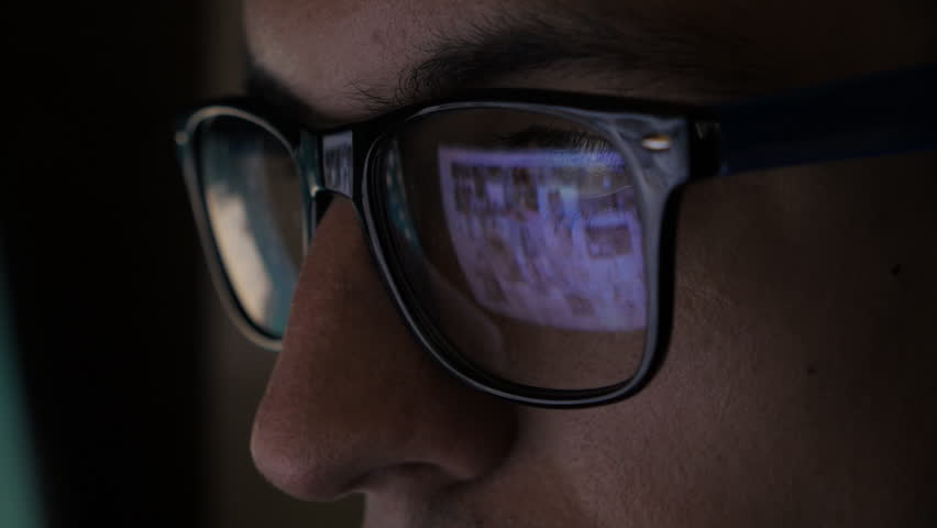 Hd Porn Glasses - Man Watching Porno Content On Stock Footage Video (100% Royalty-free)  20334973 | Shutterstock