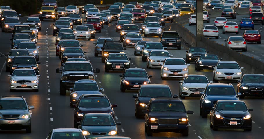 Los Angeles, CA - CIRCA February 2006: Heavy Traffic On Freeway ...