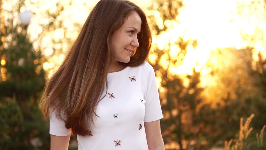 pretty brunette woman