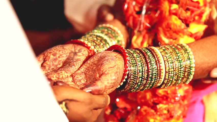 Indian Wedding Ritual Bride And Stock Footage Video 100