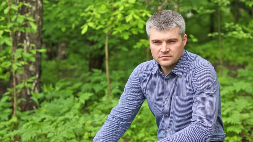 Man With Gray Hair In Stock Footage Video 100 Royalty Free