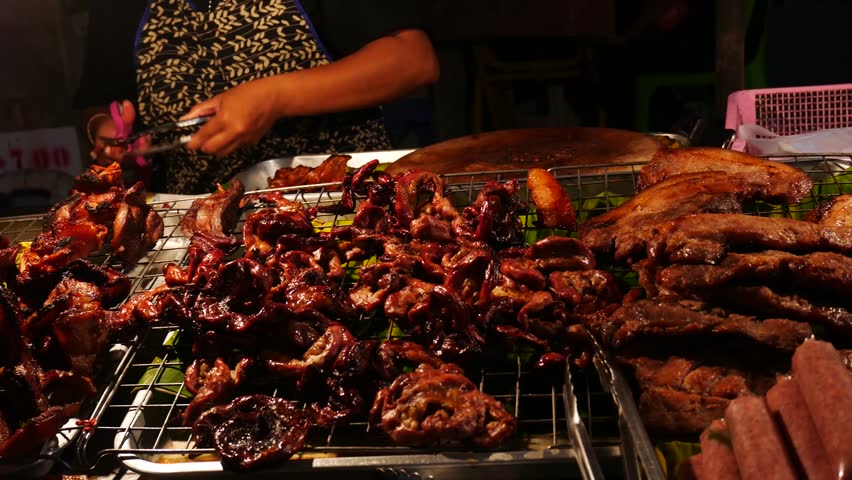 Thai Street Food Sellers On Stockvideos Filmmaterial 100