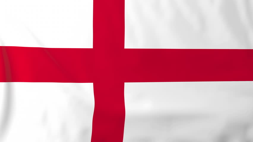 Flag of England. Rendered Using Stock Footage Video (100% Royalty-free