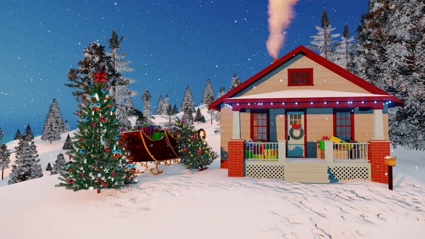 House Decorated For Christmas cozy rural house decorated for christmas with christmas lights House Decorated For Christmas cozy rural house decorated for christmas with christmas lights