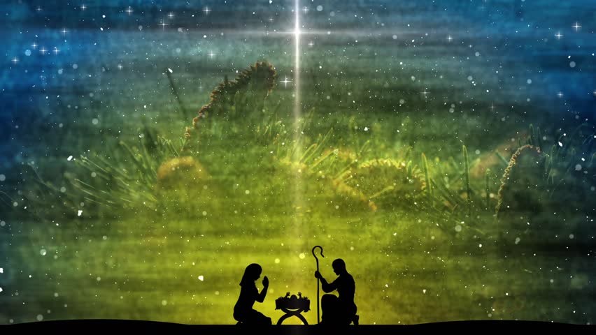 Religious Christmas Scene Featuring a Stock Footage Video (100% Royalty-free) 21969283