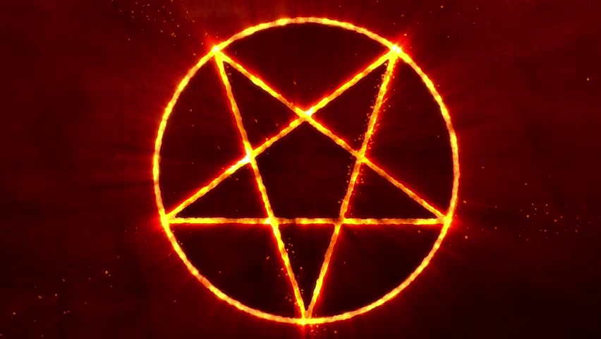 Baphomet Pentagram Symbol Is Animation Of Energy Flow Which Outline The ...