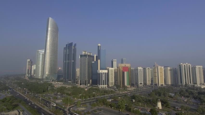 Abu Dhabi Downtown From Corniche Beach