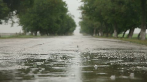 Raindrops Road Puddle Surface Level Stock Footage Video (100% Royalty-free)  2314553 | Shutterstock