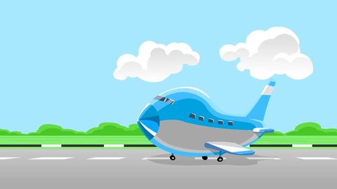 Airplane Take Off Animation Cartoon 3 Stock Footage Video (100%  Royalty-free) 2319173 | Shutterstock