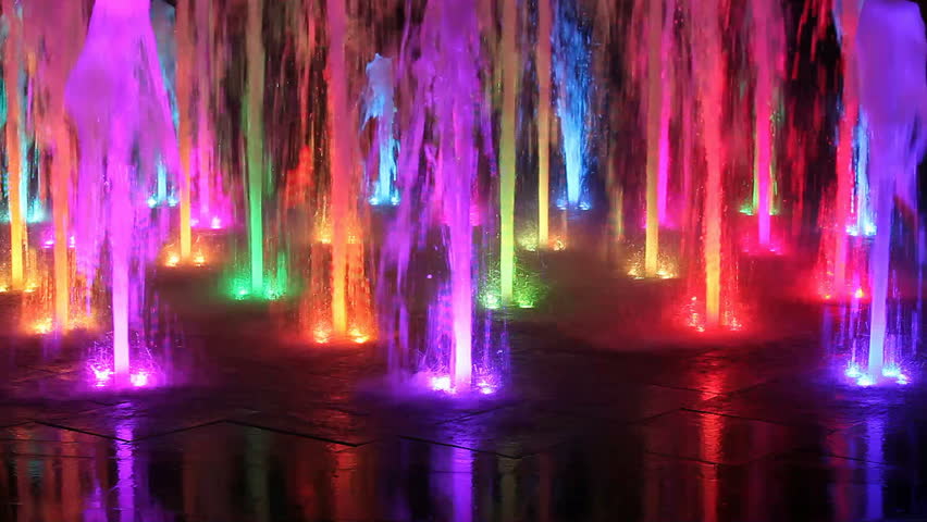 Night Fountain With Color Lights Stock Footage Video 4282727 | Shutterstock