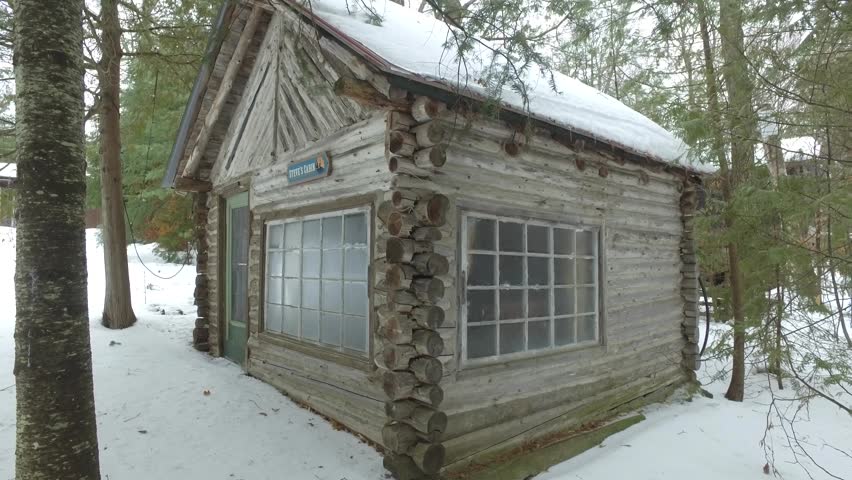 Cabin In The Woods Winter Stock Footage Video 100 Royalty Free