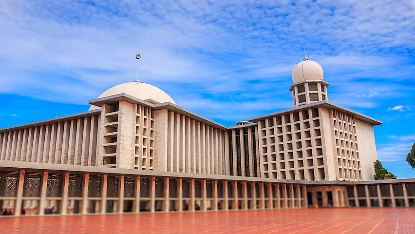 Time Lapse Istiqlal Mosque  Jakarta Stock Footage Video 