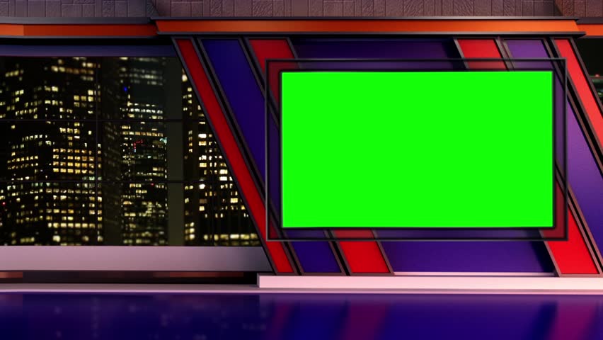 News TV Studio Set 251 Virtual Green Screen Background Loop News TV Studio Set 251 Virtual Green Screen Background Loop