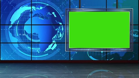 News 9 Broadcast Tv Studio Green Stock Footage Video (100% Royalty-free)  24103123 | Shutterstock