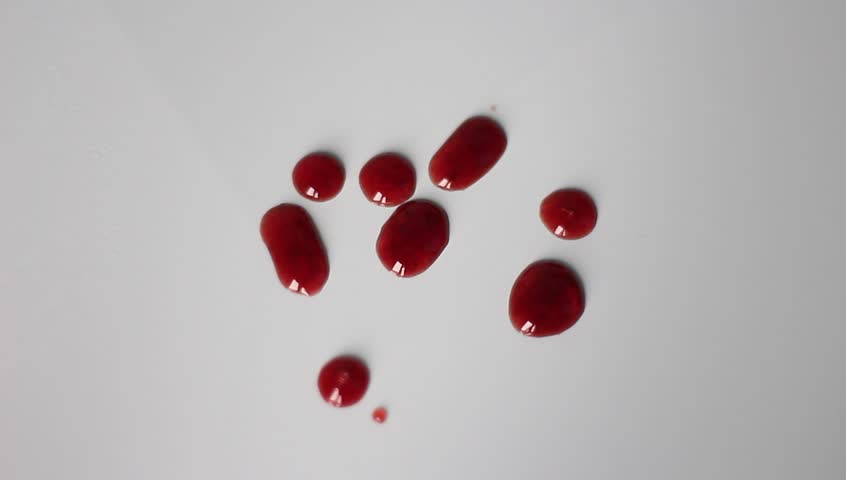 Blood Drops On White Background Stock Footage Video 5276261 | Shutterstock