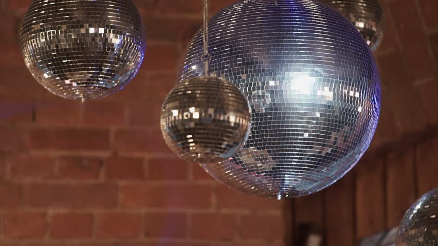 Mirror Disco Balls On A Stock Footage Video 100 Royalty Free