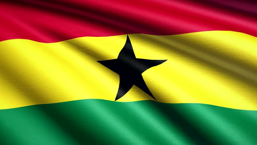 Flag Of Ghana Beautiful 3d Animation Of Ghana Flag In Loop Mode Stock ...