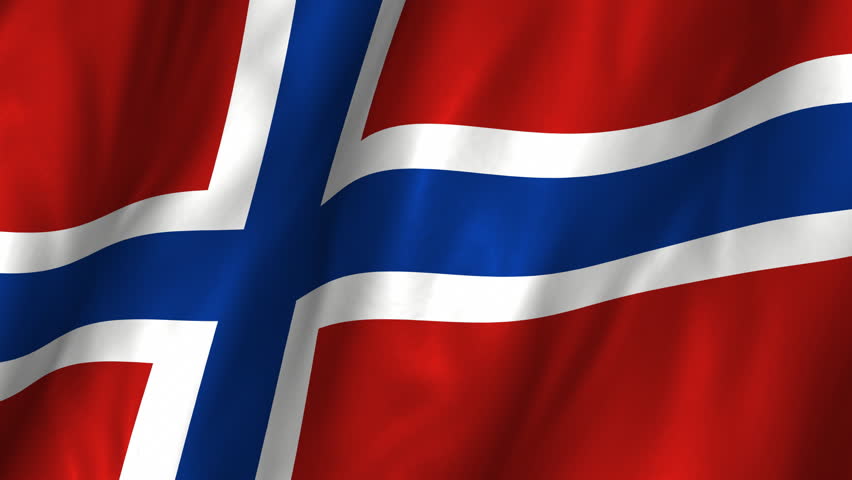 Waving Flag Of Norway Blue White And Red Colors 3d Background Stock 