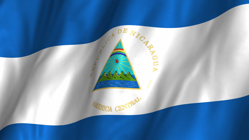 Flag Of Nicaragua Beautiful 3d Animation Of The Nicaragua Flag In Loop ...
